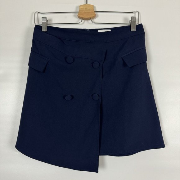 Superdown x Revolve Lizette Double Breasted Mini Skirt Navy Blue Women Size M - Picture 2 of 11
